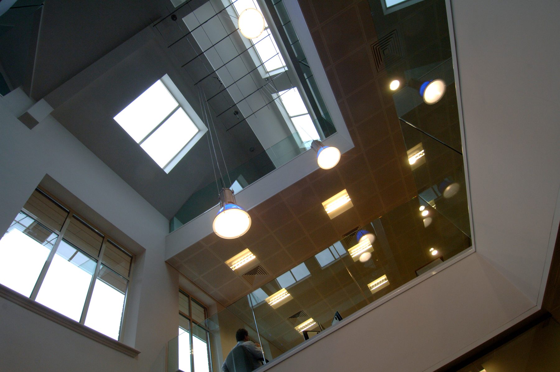 aluminium windows in modern office