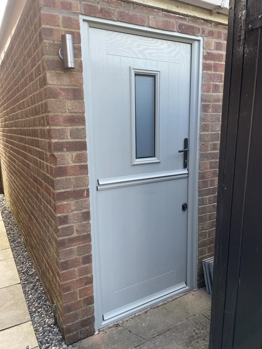 grey composite stable door in brick wall in hampshire