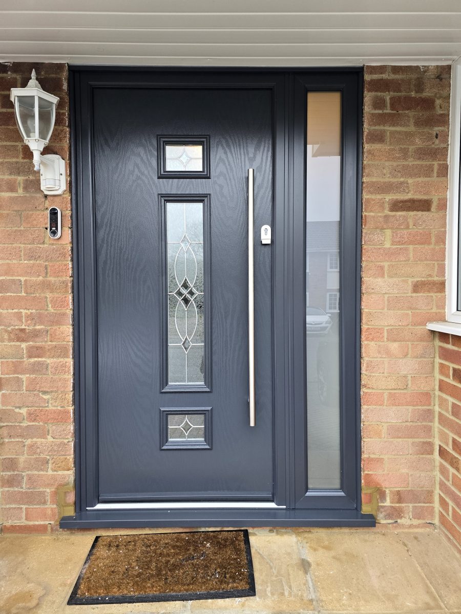 Neptune Composite door and side panel in light brick wall